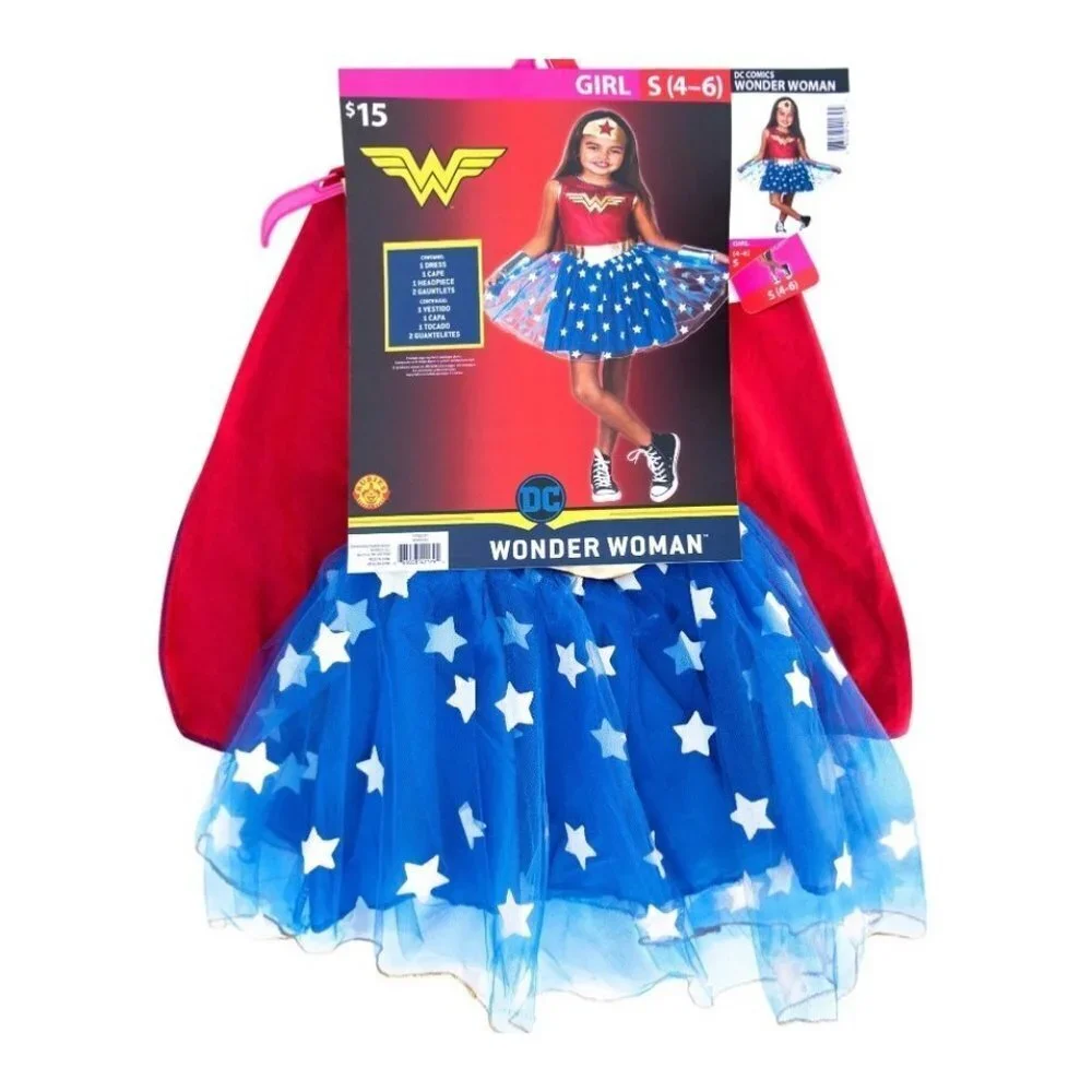 Girls Wonder Woman Halloween Costume  Sz S (6/6X)